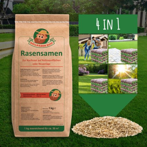 Premium-Rasensaat (4 in 1) von Rollrasen Rudi